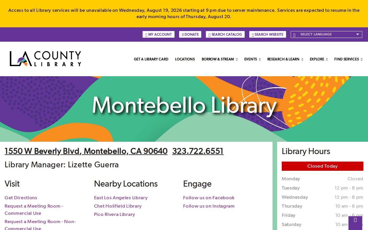 Montebello residents directory Montebello Library research page