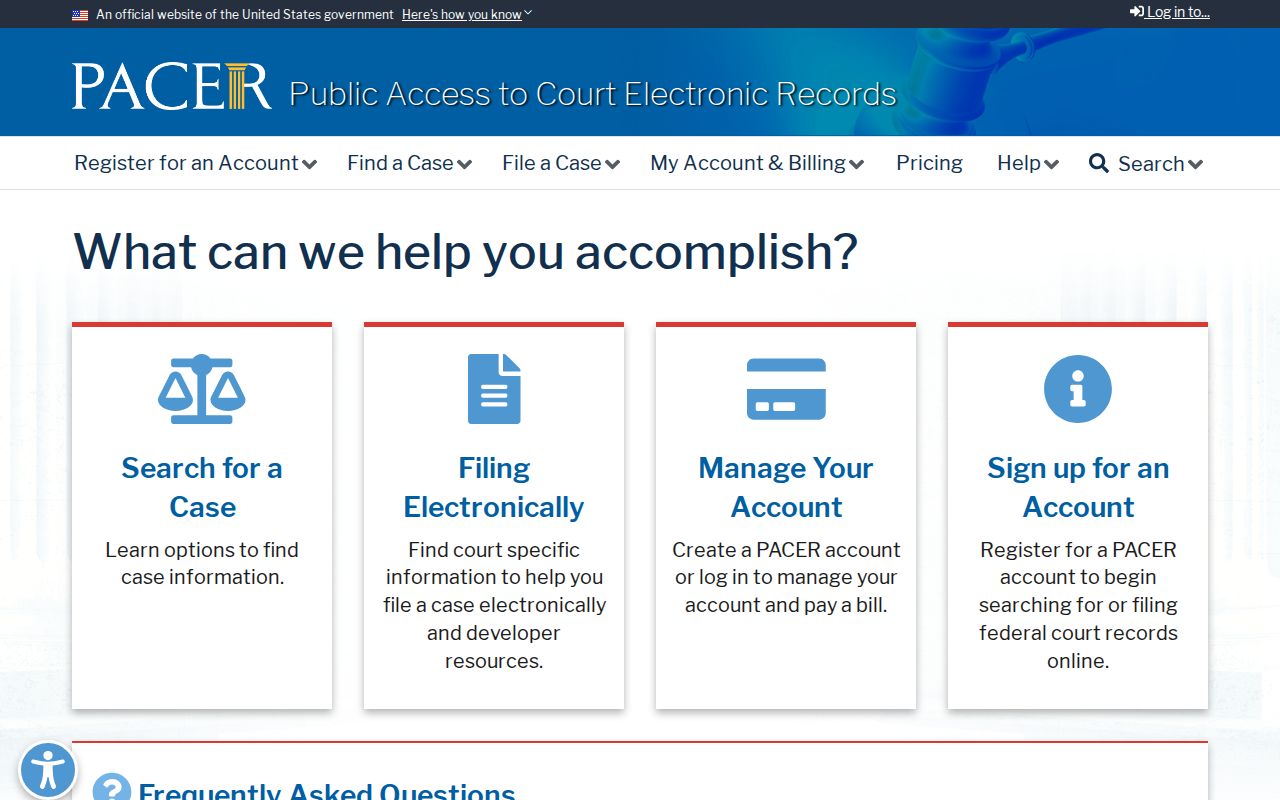 Montebello resident lookup federal court records