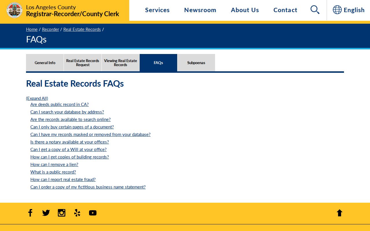 Montebello street directory recorder index rules